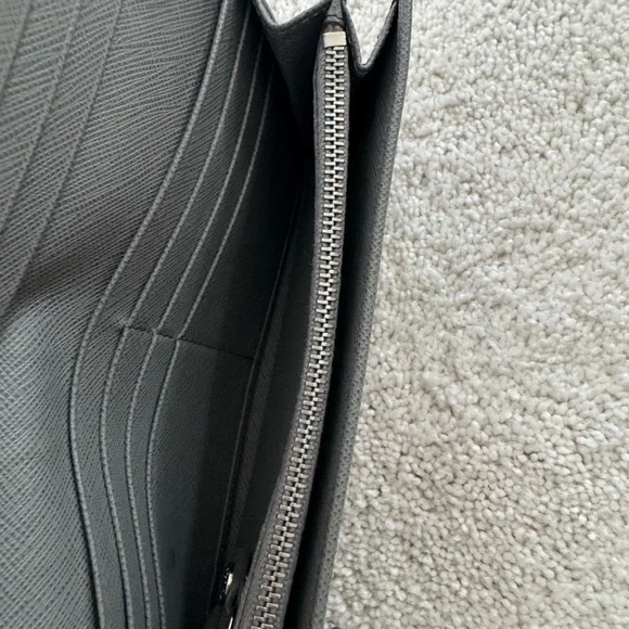 Prada Saffiano Leather Gray Wallet - Picture 8 of 16